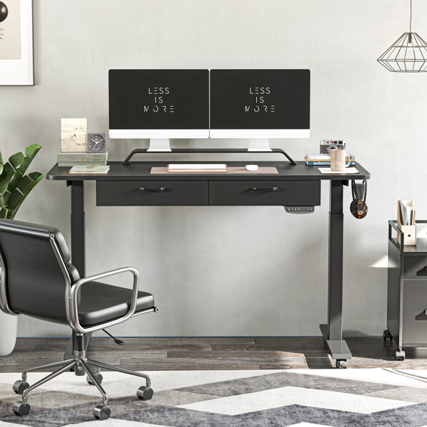 Inbox Zero Bratchell Height Adjustable Standing Desk & Reviews Wayfair